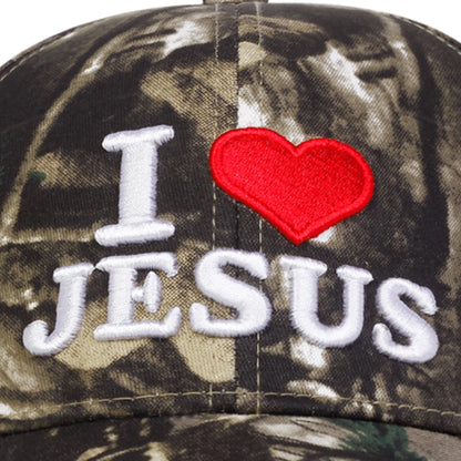 Unisex I Love Jesus Letter Embroidery Baseball Caps Spring Autumn Outdoor Adjustable Casual Hats Hip