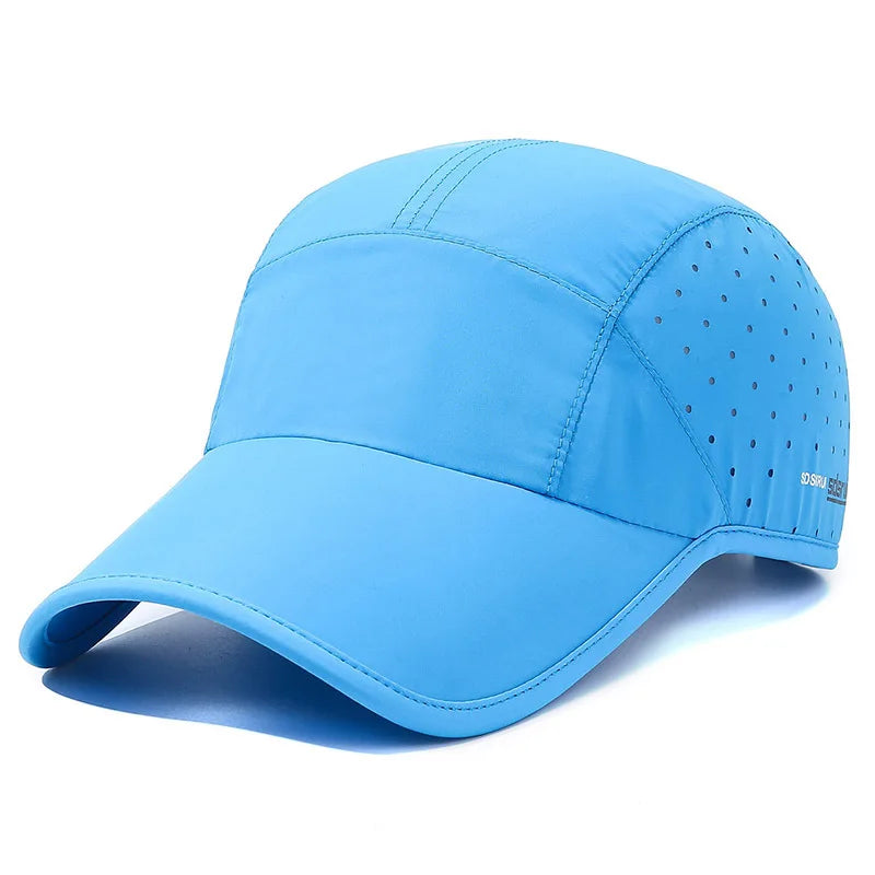 Outdoor Sport Quick Dry Waterproof Breathable Baseball Cap Summer For Men Women Fashion Adjustable Snapback Thin Sun Shade Hat