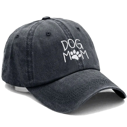 Dog Mom Embroidered Baseball Cap Women Men Adjustable Soft Cotton Dad Hat Unisex Classic Golf Caps