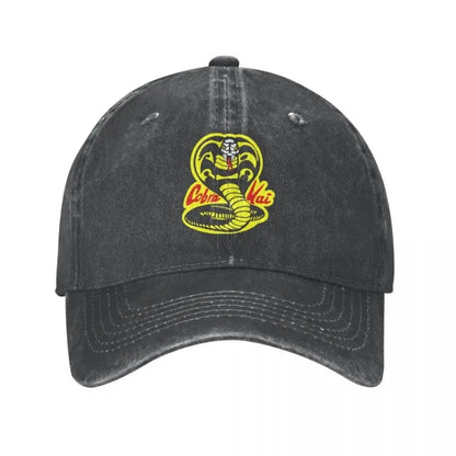 Hip Hop Baseball Cap Adjustable Hat Cobra Kai Karate Kid Spring Autumn Hats Snake Dojo Anime Denim