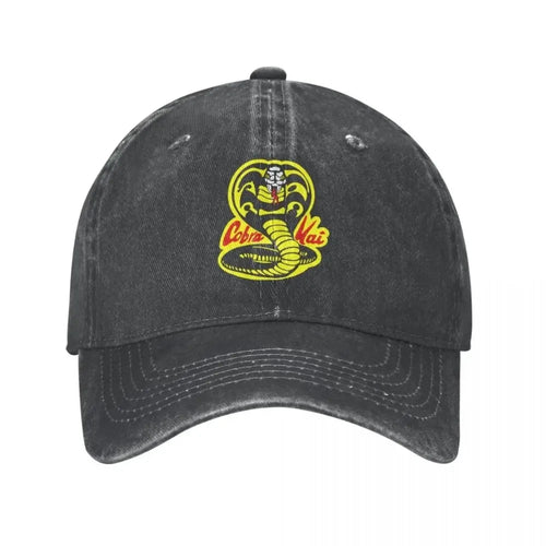 Hip Hop Baseball Cap Adjustable Hat Cobra Kai Karate Kid Spring Autumn Hats Snake Dojo Anime Denim
