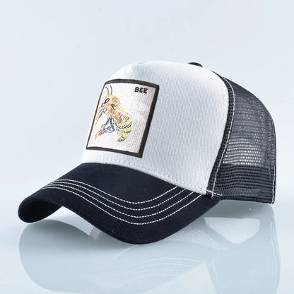 Fashion Unisex Baseball Cap With Embroidery With Bee Patch Men's Snapback Hip Hop Trucker Caps Women Adjustable Sun Visor Hat