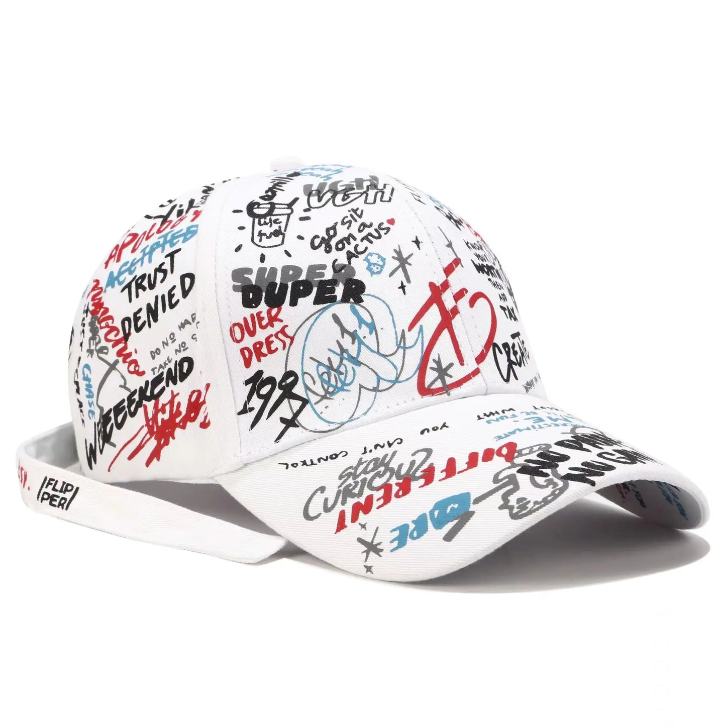 Graffiti Printing Baseball Cap Outdoor Cotton Casquatte Hat Men Women Summer Caps Adjustable Letter