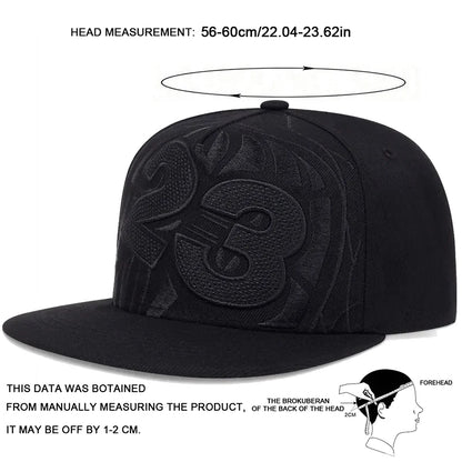 Unisex 23 Basketball Embroidery Hip-Hop Hats Spring Autumn Adjustable Casual Snapback Baseball Caps
