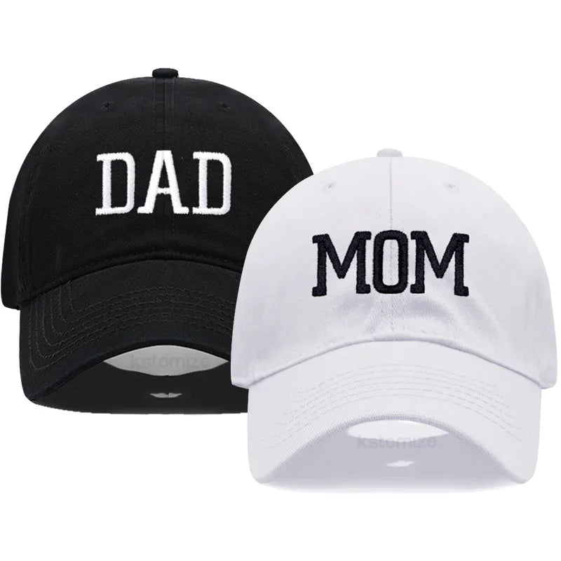 Dad Mom Embroidery Baseball Cap Women Men Hat Sport Visors Snapback Sun Breathable Outdoor Caps