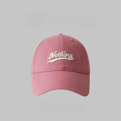 Letter Embroidery Baseball Hat Women Men Sunscreen Outdoor Sunshade Peaked Caps Solid Color Visors