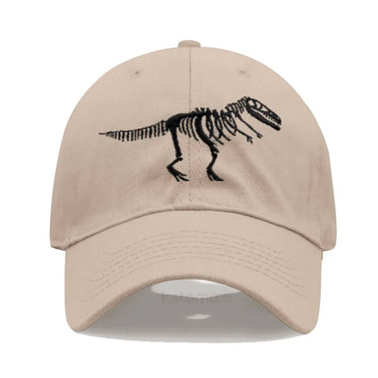 Cotton Baseball Cap Men Women Unisex Embroidery Dinosaur Tyrannosaurus Rex Dad Hat Protection