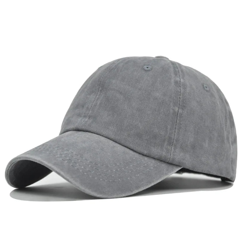 Vintage Washed Distressed Plain Baseball Cap - 100 Cotton Soft Top Unstructured Dad Hat - Soft