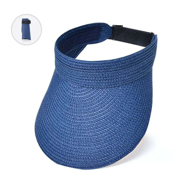 Xinbaoguan 100% Straw Knitted8222Summer Women's New Sunscreen Hat with Large Eaves and Hair Hoops Straw Hat Fashion Open Top Hat