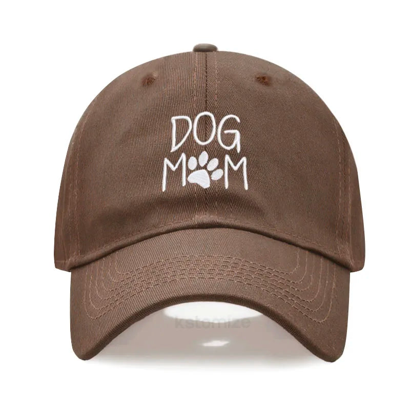 Dog Mom Embroidered Baseball Cap Women Men Adjustable Soft Cotton Dad Hat Unisex Classic Golf Caps