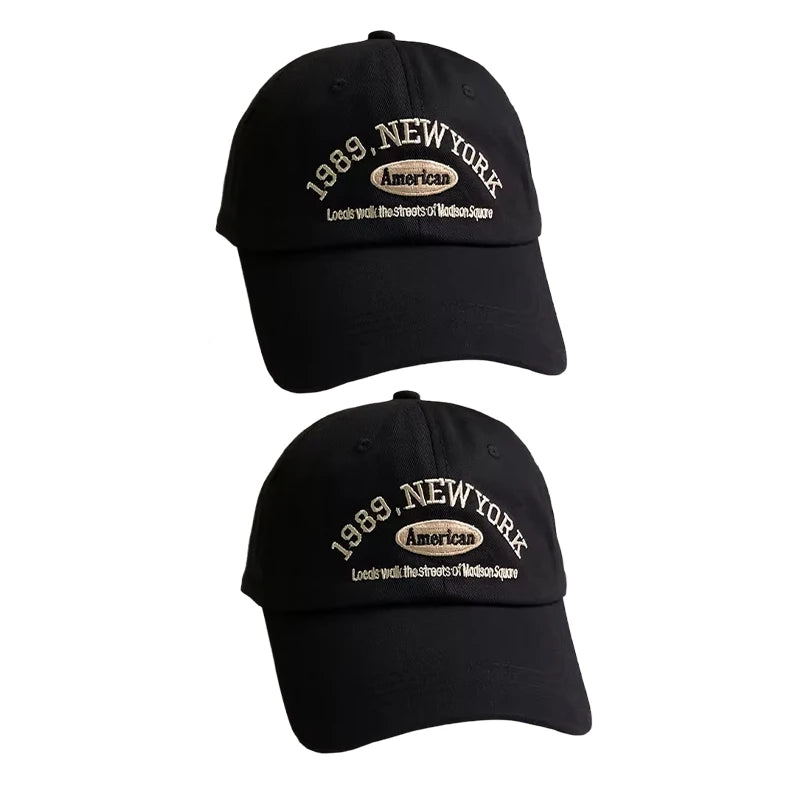 Korean Retro Baseball Hat Women's Autumn Winter Versatile Ins Street Letter Embroidered Caps Summer Couple Men Official Website