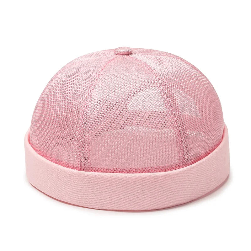 Quick Dry Brimless Hat Lightweight Daily Beanie Mesh Docker Cap Sailor Rolled Cuff Harbour Casual