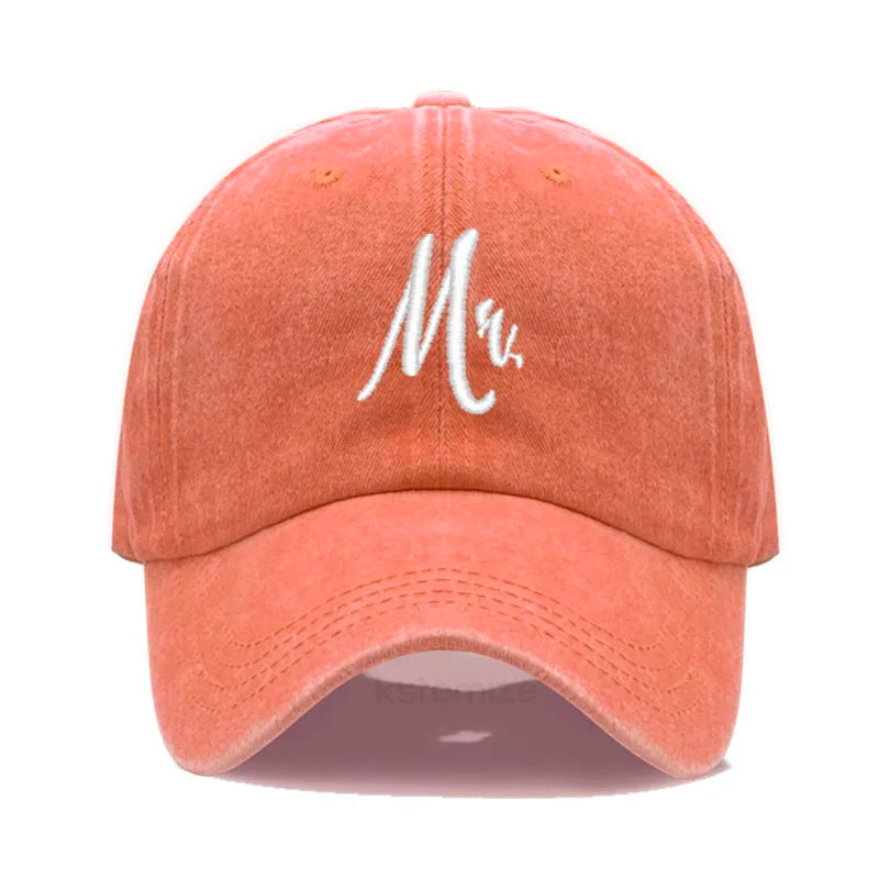 Matching Mr Mrs Baseball Cap Men S Women Cotton Embroidery Sport Golf Caps Bridal Gift Newlywed