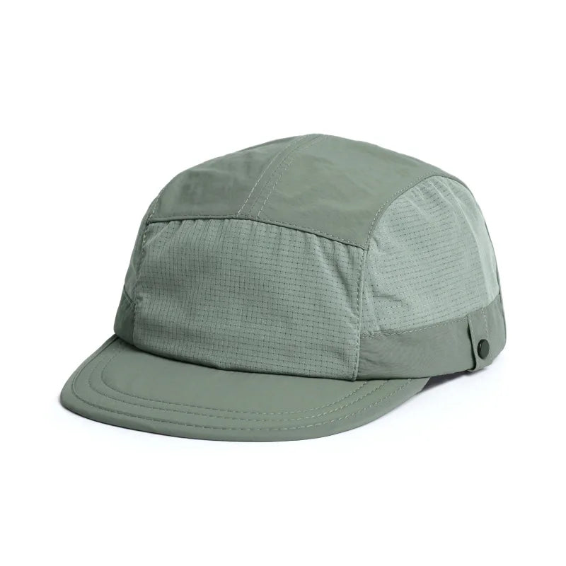 Japanese Color Matching Short Brim Baseball Caps Can Wear Glasses Men Women Summer Lightweight Sun