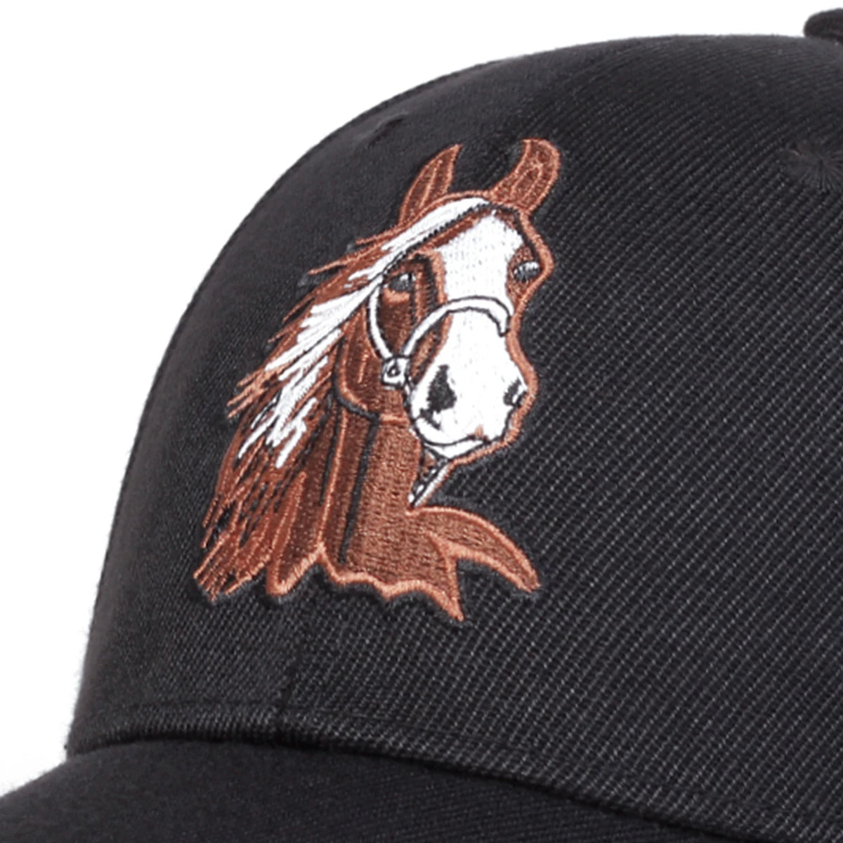 Unisex Horse Embroidery  Baseball Caps Spring Autumn Outdoor Adjustable Casual Hats Sunscreen Hat