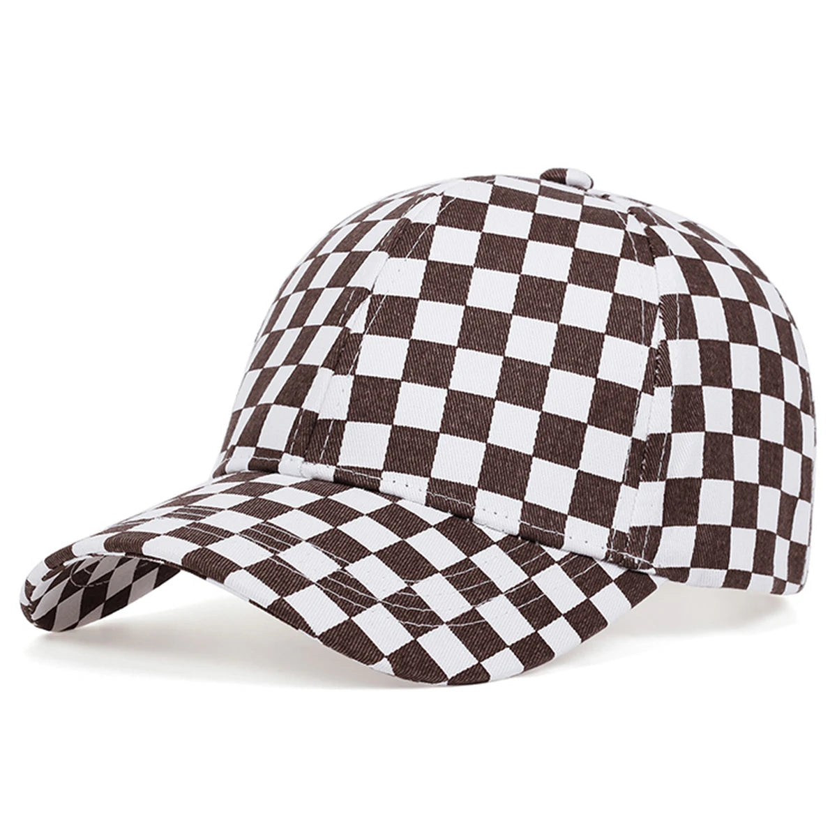 Unisex Small Grid Printing Baseball Caps Spring Autumn Outdoor Adjustable Casual Hats Sunscreen Hat
