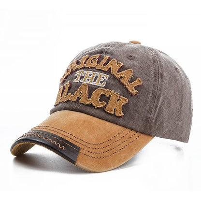 Wash Cotton Original Black Baseball Cap Snapback Hat Men Women Gorras Casual Casquette Embroidery