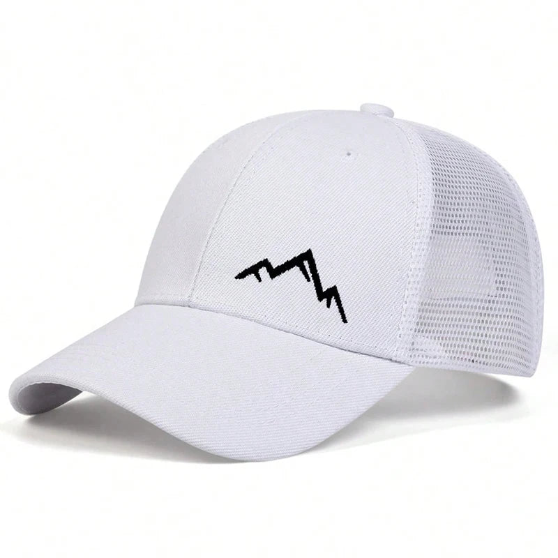 Unisex Mountain Range Embroidery Baseball Net Caps Spring Summer Outdoor Adjustable Casual Hats