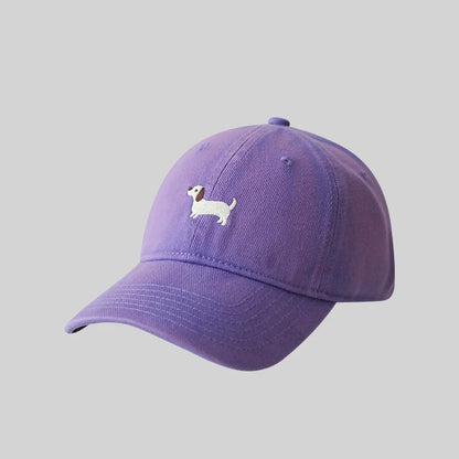 Dachshund Embroidery Baseball Hat Sunscreen Outdoor Suitable Men Women Daily Leisure Matching