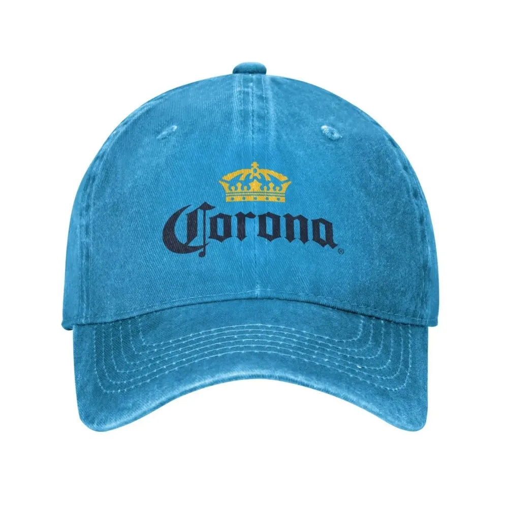 Corona Baseball Cap Classic Beer-Print Cowboy Hat Unisex Teens Trucker Dad Sunshade Running Hippie