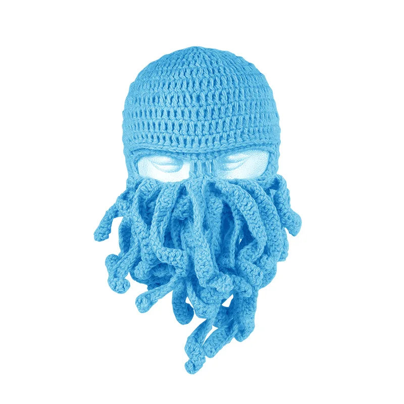 Handmade Tentacle Octopus Cotton Hat Crazy Party Squid Balaclava Winter Warm Skull Bean Men Best