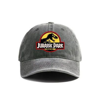 Jurassic Park Baseball Cap Distressed Hats Dinosaur Men Retro Outdoor Summer Adjustable Hat Casual