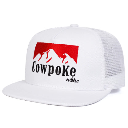 Unisex Cowpoke Letter Embroidery Hip-Hop Net Hats Spring Summer Outdoor Adjustable Casual Baseball