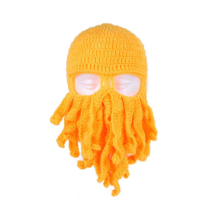 Handmade Tentacle Octopus Cotton Hat Crazy Party Squid Balaclava Winter Warm Skull Bean Men Best