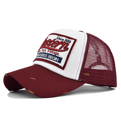 Spring Summer Men Women Baseball Cap Outdoor Sports Sunshade Sun Protection Hat Hip Hop Hat Mesh Breathable Adjustable Snapback