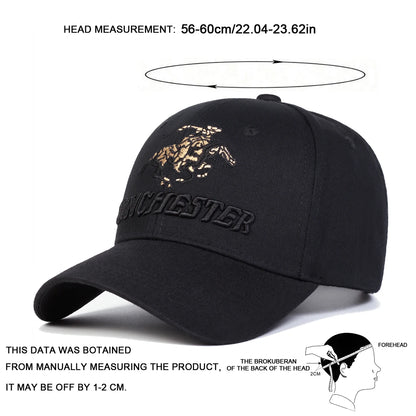 Unisex Winchester Letter Embroidery Baseball Caps Spring Autumn Outdoor Adjustable Casual Hats