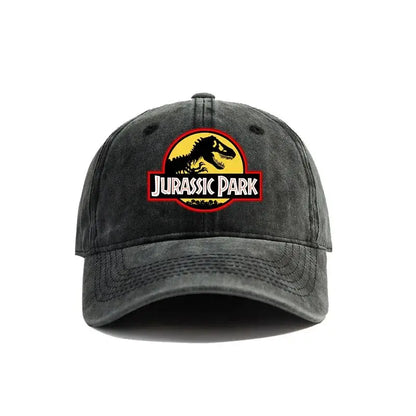 Jurassic Park Baseball Cap Distressed Hats Dinosaur Men Retro Outdoor Summer Adjustable Hat Casual