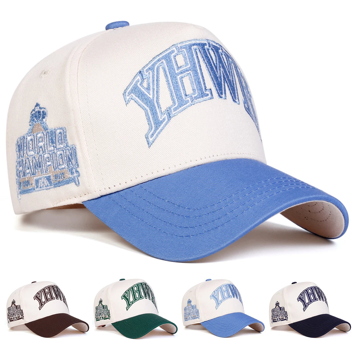 Unisex Yhwh Letter Embroidery Baseball Caps Spring Autumn Outdoor Adjustable Casual Hats Hip Hop Hat