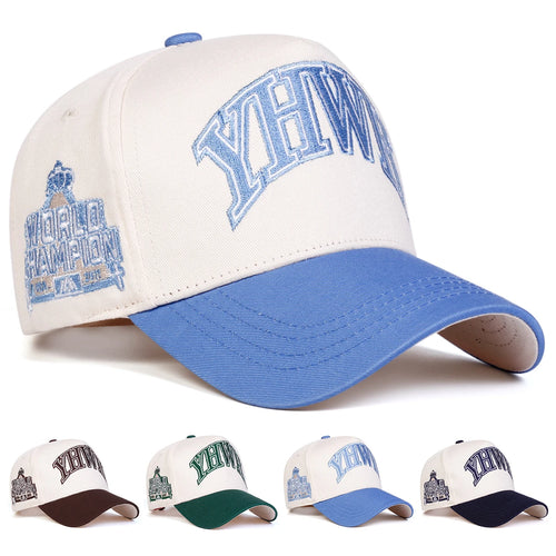 Unisex Yhwh Letter Embroidery Baseball Caps Spring Autumn Outdoor Adjustable Casual Hats Hip Hop Hat