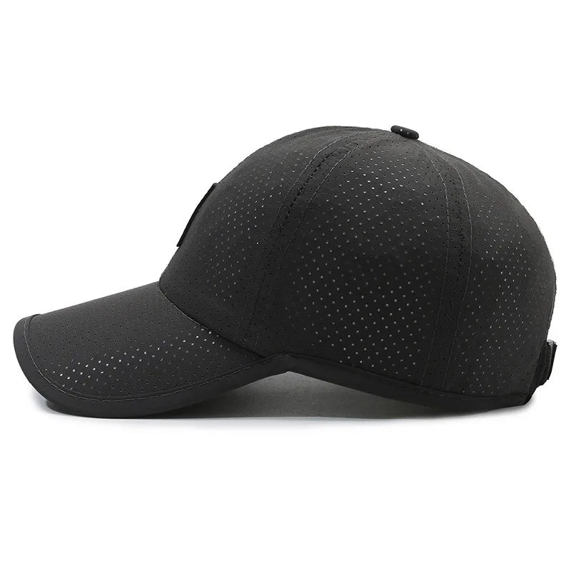 Quick-Drying Men Mesh Baseball Caps Spring Summer Male Breathable Snapback Hats Black Sport Dad
