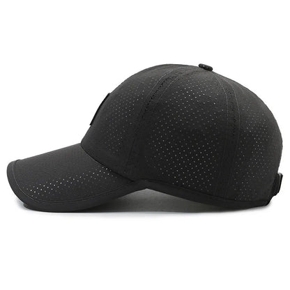 Quick-Drying Men Mesh Baseball Caps Spring Summer Male Breathable Snapback Hats Black Sport Dad