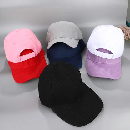 Summer Children Peaked Caps Students Kids Baseball Cap Boy Girl Solid Color Cotton Adjustable Hats