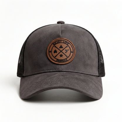 Letter Embroidered Baseball Cap Suede Breathable Mesh Truck Driver Men Women Sun