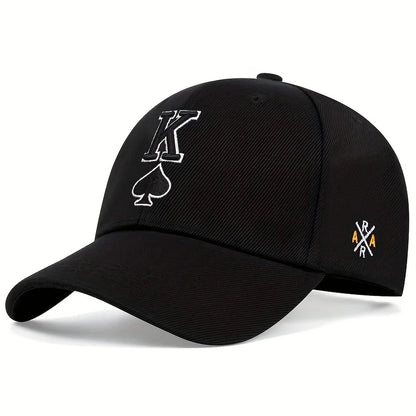 Hip Hop K Letter Baseball Cap Snapback Hat Poker Embroidered Golf Hats Outdoor Sports Leisure Caps
