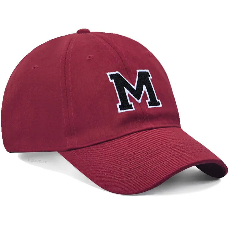 Initials Letters A-Z Embroidery Baseball Cap Men Women Soft Cotton Dad Hat Adjustable Wholesale
