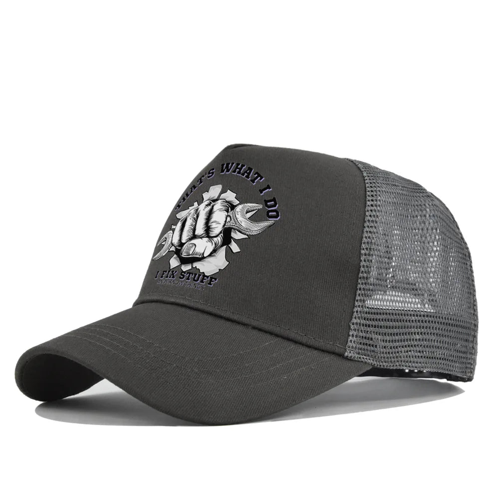Spring Summer Printed Mesh Breathable Baseball Cap Personality Logo Men Women Couples Visor Hat