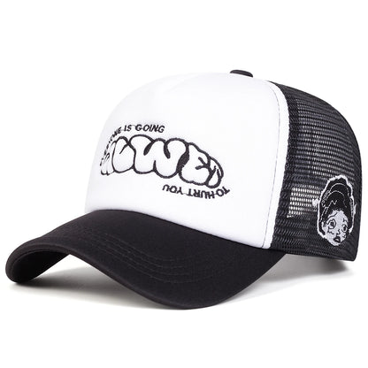 Unisex Everyone Is Going Embroidery Baseball Net Caps Spring Summer Outdoor Adjustable Casual Hats