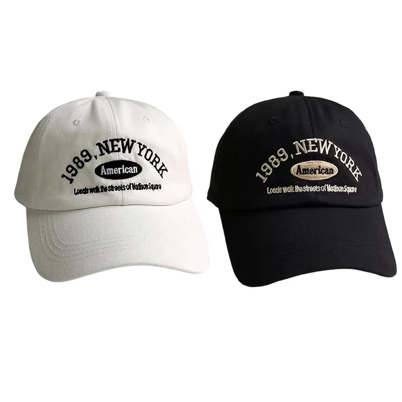Korean Retro Baseball Hat Women's Autumn Winter Versatile Ins Street Letter Embroidered Caps Summer Couple Men Official Website