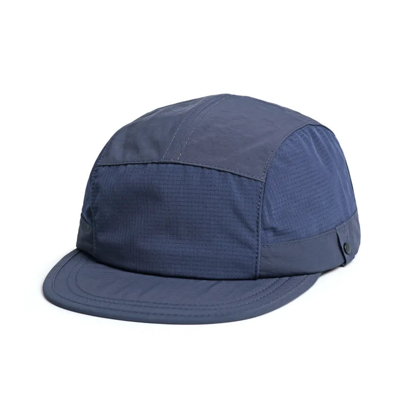 Japanese Color Matching Short Brim Baseball Caps Can Wear Glasses Men Women Summer Lightweight Sun