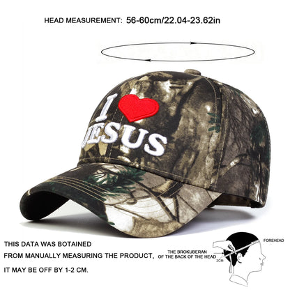 Unisex I Love Jesus Letter Embroidery Baseball Caps Spring Autumn Outdoor Adjustable Casual Hats Hip