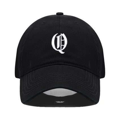 Old English Letter A-Z Embroider Baseball Cap Men Womne Soft Cotton Team Sport Visors Snapback Caps