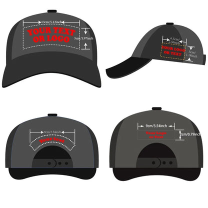 Custom Embroidered Caps Hats - Personalized Logo Or Text Ideal Business