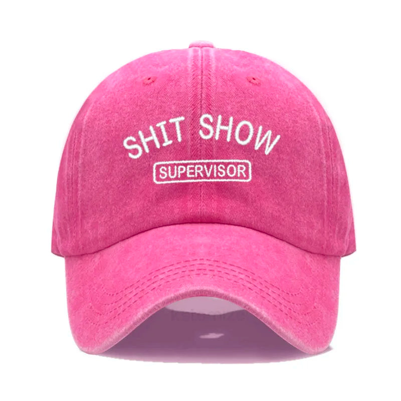 Men S Baseball Cap Women Sport Golf Caps Man Washed Cotton Shit Show Supervisor Embroidery Dad Hat