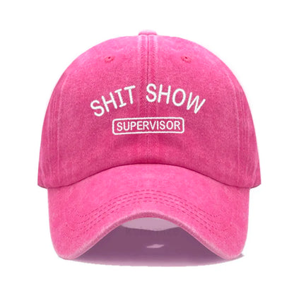 Men S Baseball Cap Women Sport Golf Caps Man Washed Cotton Shit Show Supervisor Embroidery Dad Hat