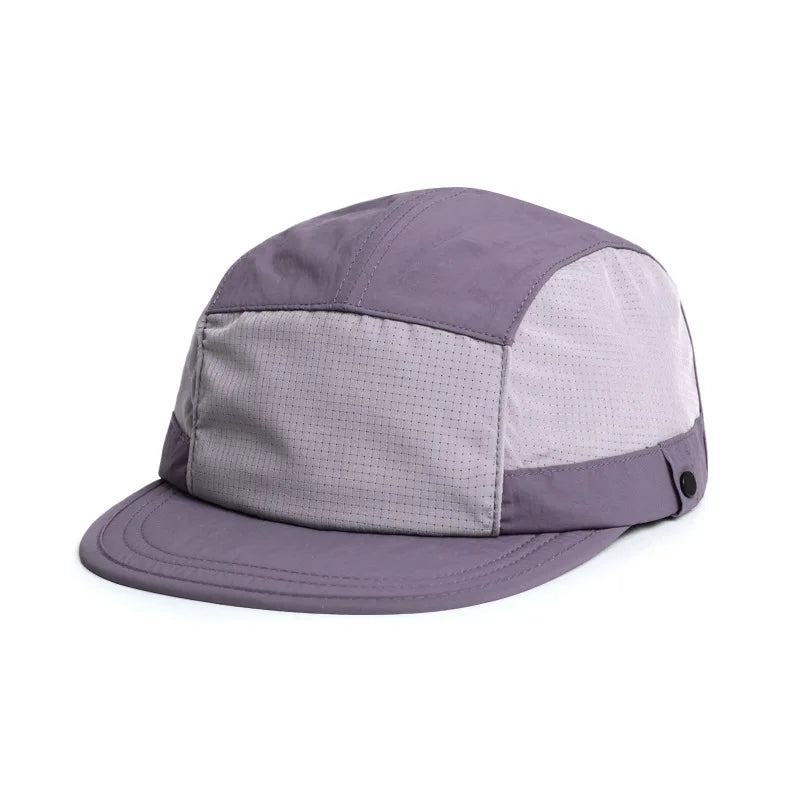 Japanese Color Matching Short Brim Baseball Caps Can Wear Glasses Men Women Summer Lightweight Sun