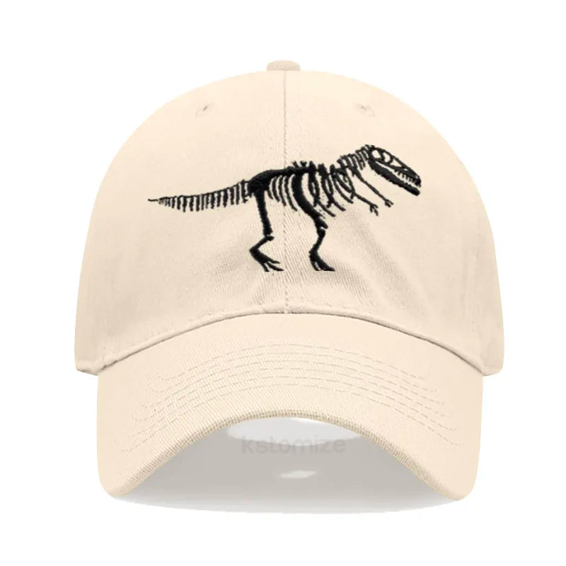 Cotton Baseball Cap Men Women Unisex Embroidery Dinosaur Tyrannosaurus Rex Dad Hat Protection